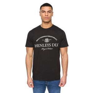 Henleys Mens Henclose Cotton T-Shirt / Black
